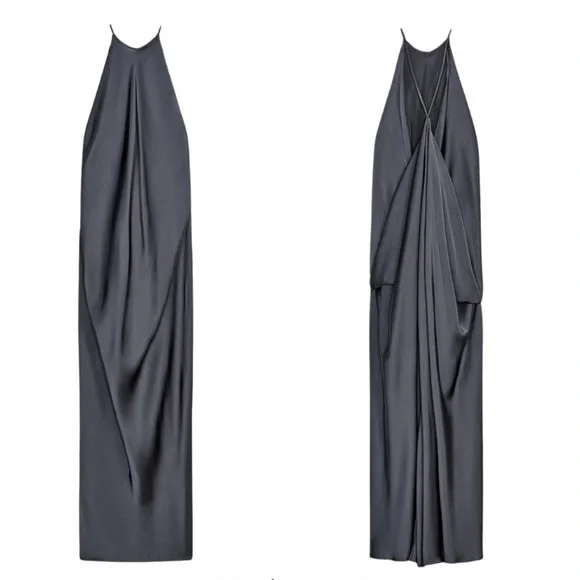 SATIN EFFECT DRESS ZW COLLECTION - Picture 5 of 5